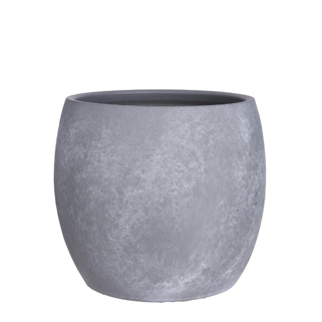 Lester Round Pot Light Grey Stone