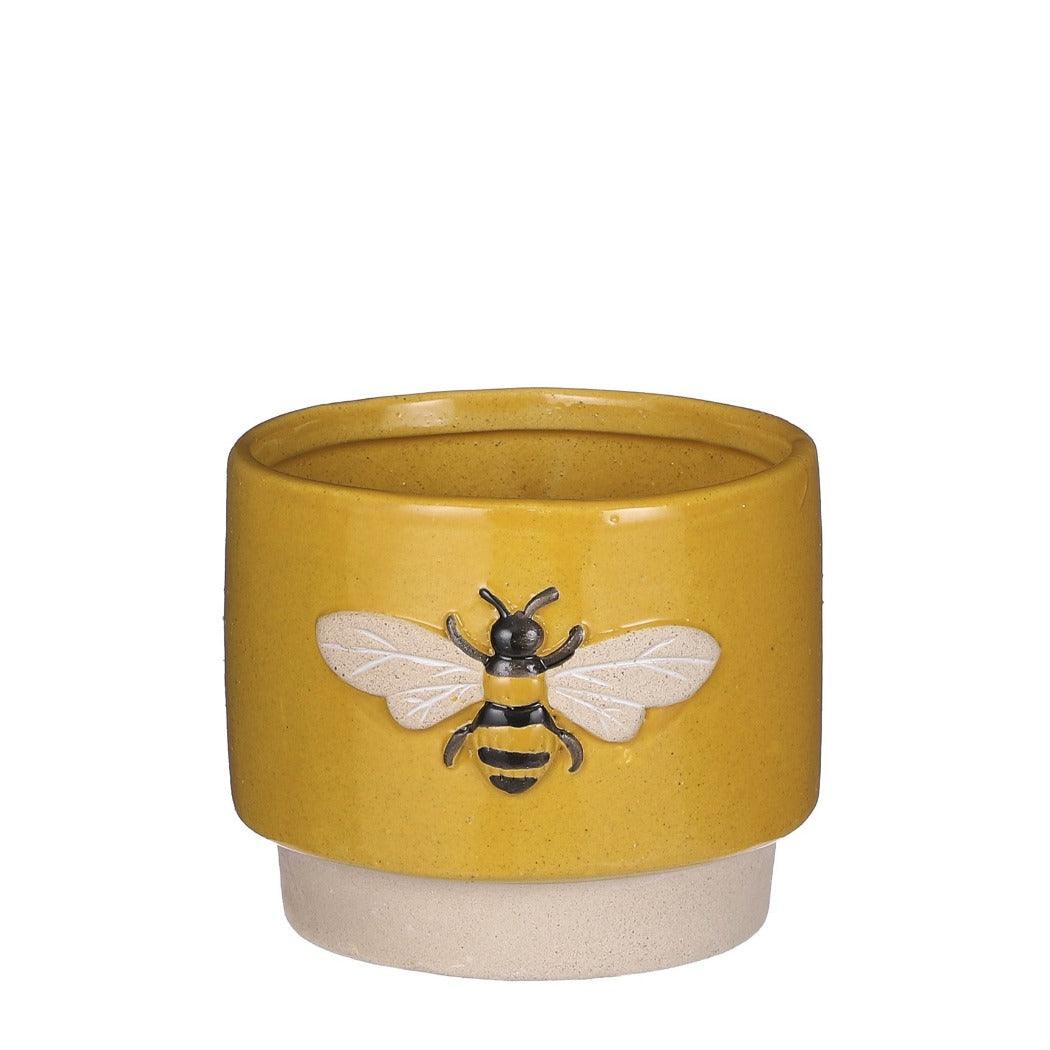 Bee Pot 4.75x5x4&quot; Dark Yellow
