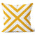 Oversized Geometric White/Mustard Yellow 20x20" Outdoor Pillow