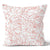 Oversized Floral Outline White/Coral 20x20" Outdoor Pillow