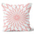 Floral Swirl Print White/Pink 20x20" Outdoor Pillow