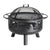 Inspired by the Canadian outdoors with detailed bear and tree cut outs and sleek black steel finish. An included grill allows for easy cooking and protection with steel cover. Measures 30 W x 23.5in H x 30in D.