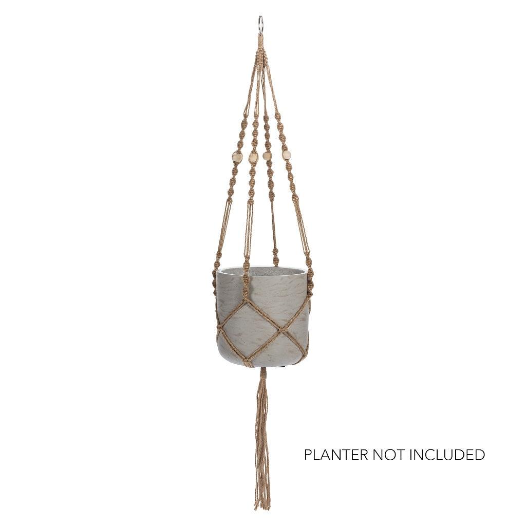 macrame plant hanger bunnings Macrame Natural Plant Hanger With Tail