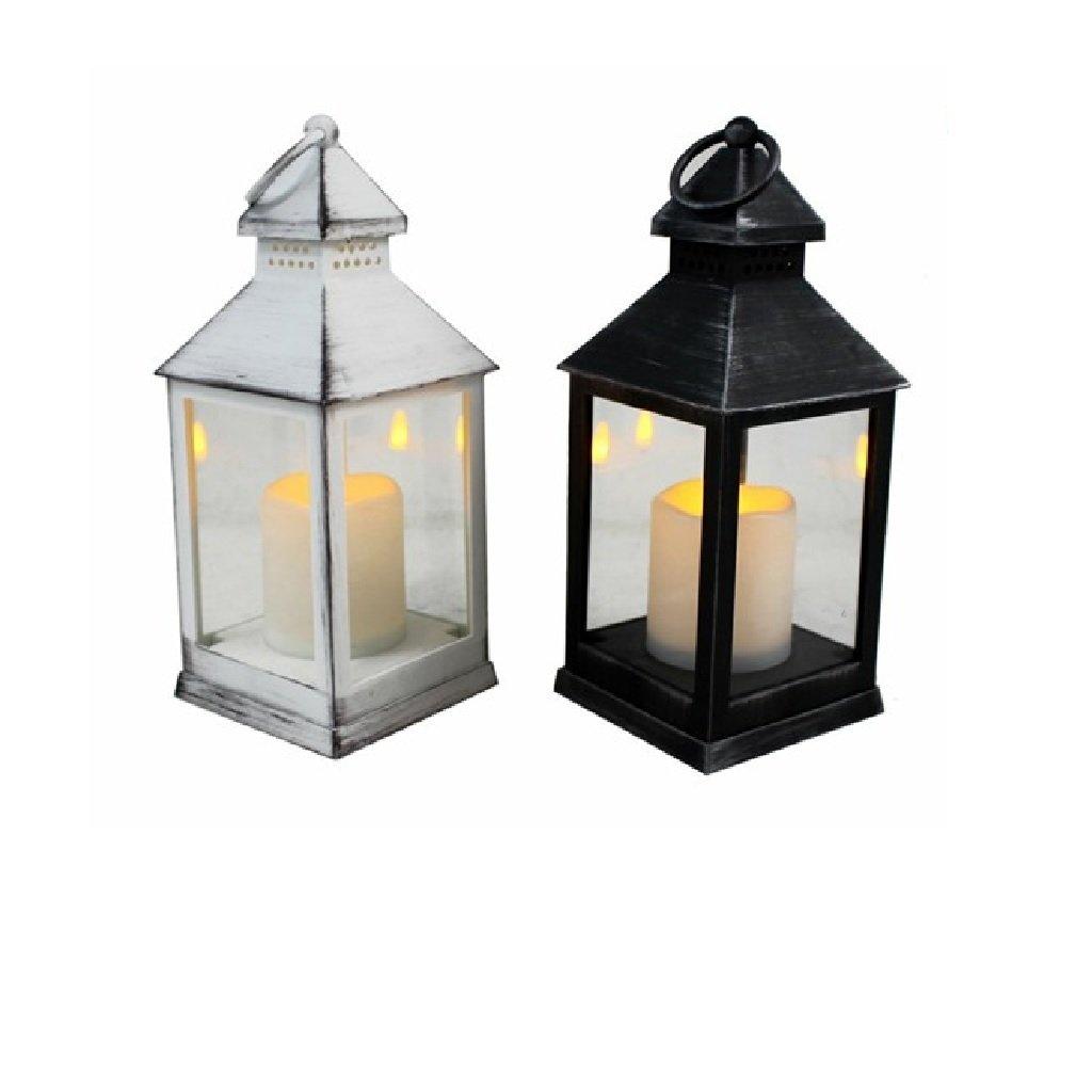 Black Or White  Led Lantern 4x4x9.5 inch