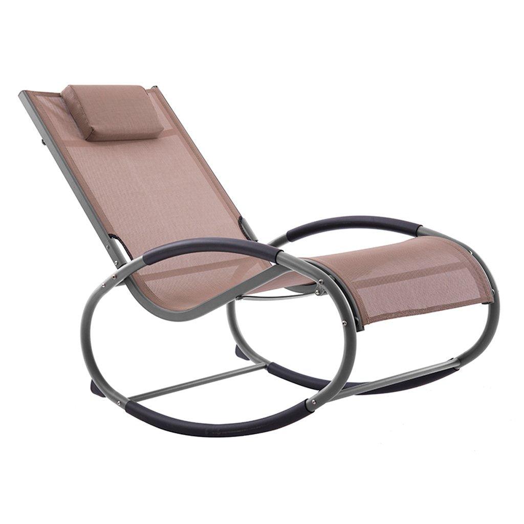Relax in comfort with the smooth wave rocker. With a grey aluminum frame and black grip supports with accenting macchiato slip, this rocker will elevate your outdoor living and tranquility. 