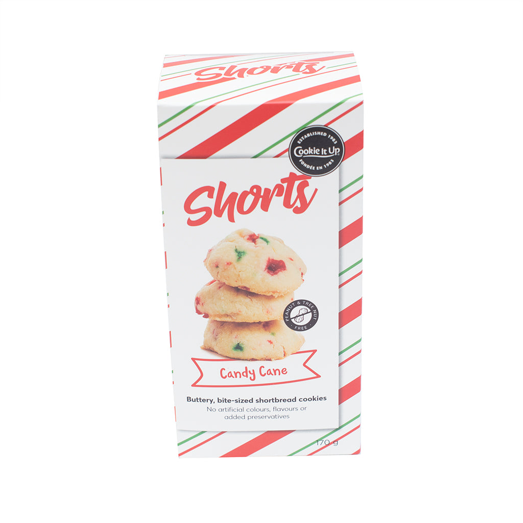 Indulge in the delightful harmony of flavors with our tender shortbread cookies speckled with peppermint candy and studded with white chocolate chips. These buttery, bite-sized treats offer a perfect balance of sweetness and cool, refreshing peppermint.