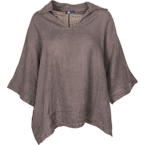 Woven Short Sleeved Top - Taupe
