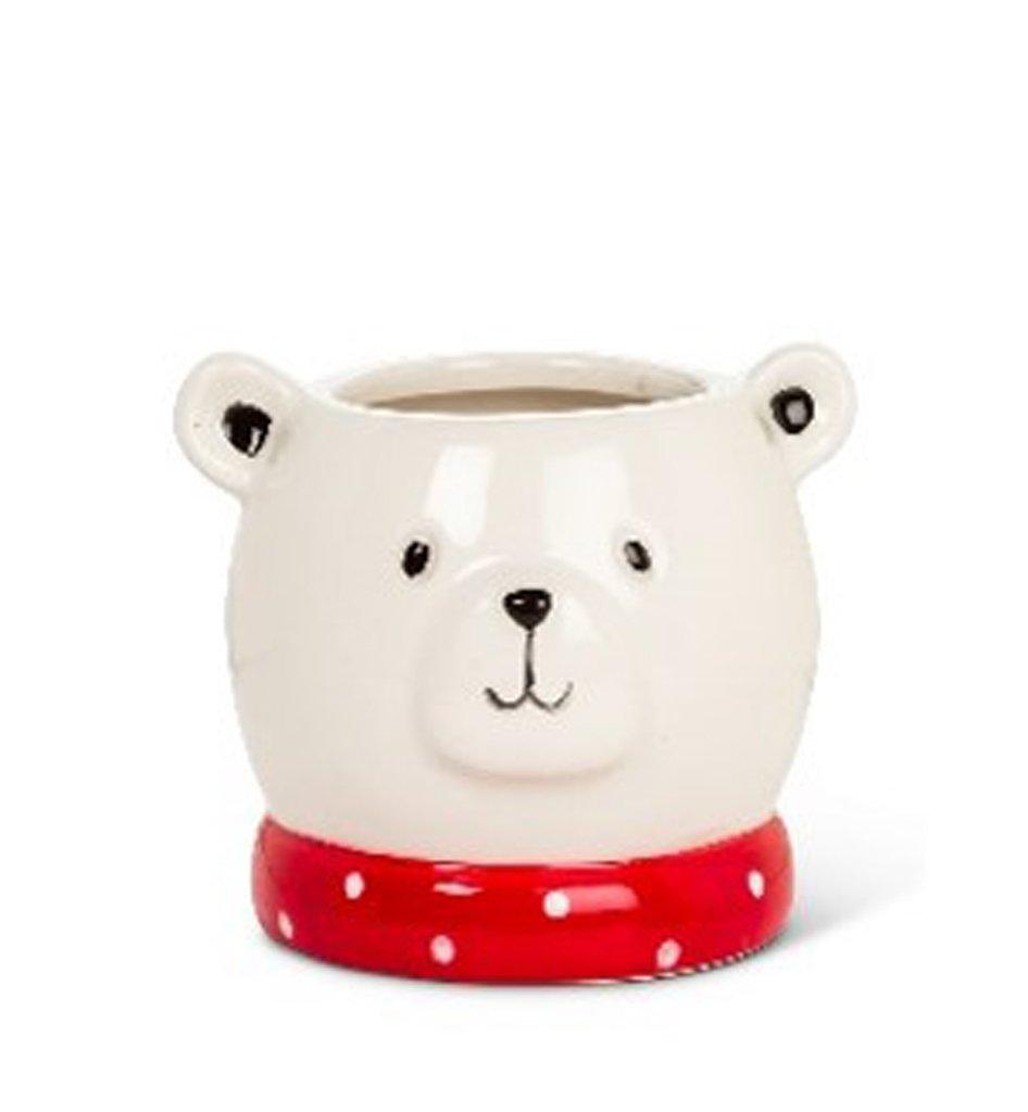 Polar Bear Head Planter Large 3.5&quot; h