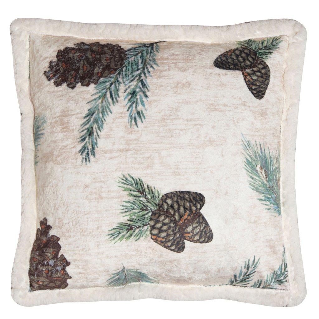 Pinecone Plush Pillow 18x18 in