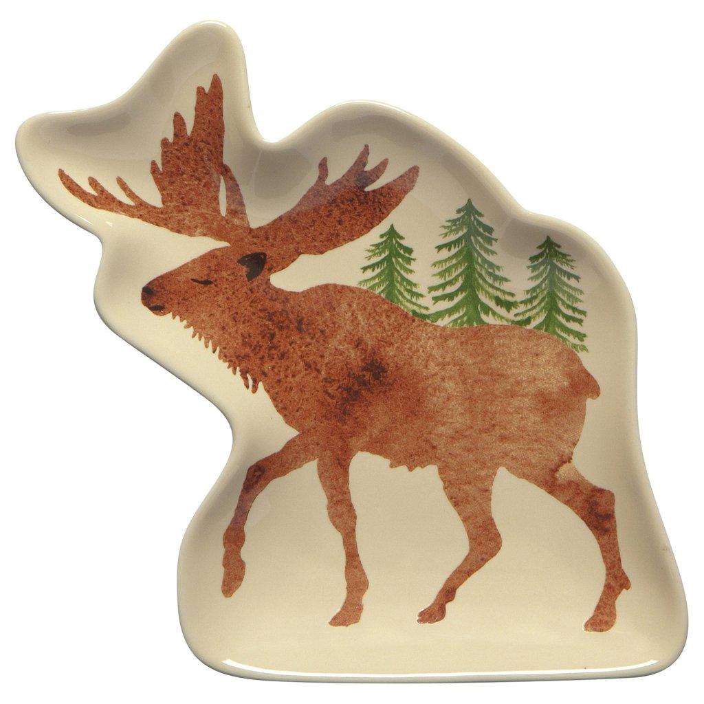 Shaped Dish Winter Moose