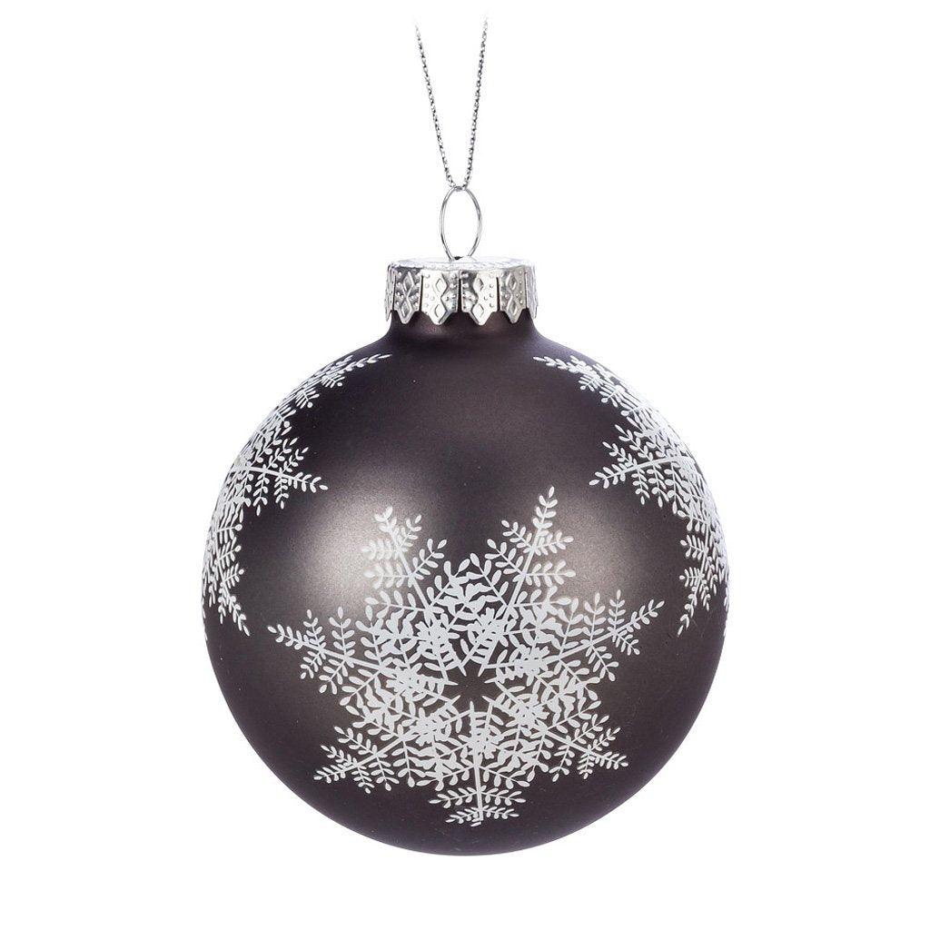 Snowflake Ball Ornament 2.75 in diameter