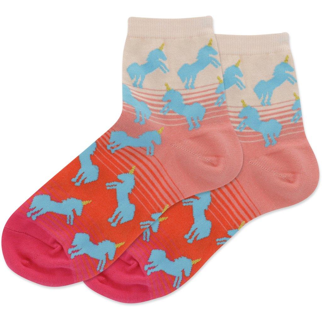 Ladies Socks Unicorn Anklet Blush