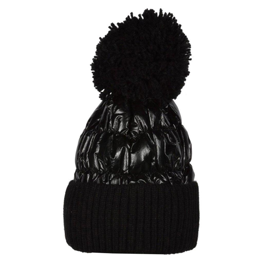 Metallic Puffer Winter Hat