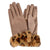 Leopard Faux Fur Trim Glove