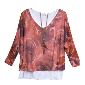 Abstract Rose Two Piece Tunic