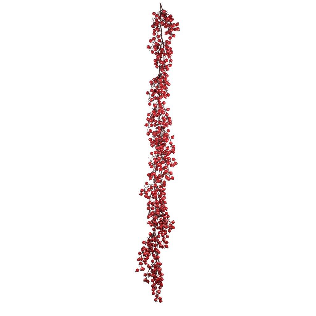 Add a festive touch to your holiday décor with the Big Red Berry Garland, measuring 72 inches in length. This charming garland is designed to infuse your space with the spirit of the season. Adorned with big, vibrant red berries, it creates a joyful and welcoming atmosphere that is perfect for holiday gatherings and celebrations.