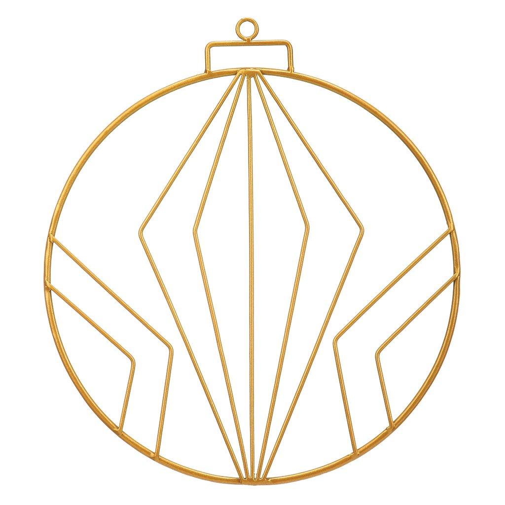 Gold Retro Christmas Ornament