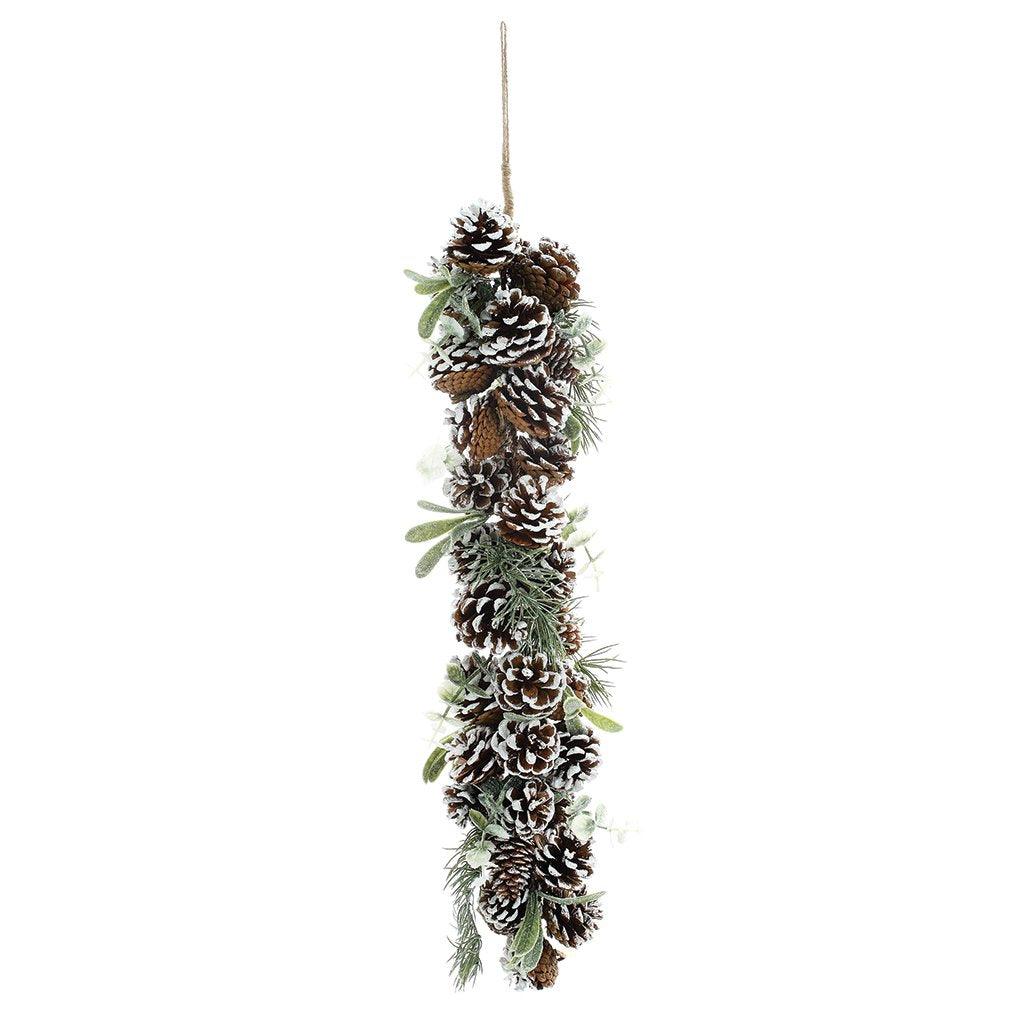 This garland boasts a delightful combination of frosted pine branches and natural pinecones, creating a rustic and enchanting ambiance reminiscent of a winter wonderland. Drape it along your mantel, wrap it around your stair railing, or use it as a captivating centerpiece for your holiday table. 