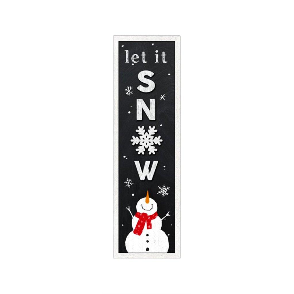 Wall Plaque Let It Snow 9.5x31.5 inch