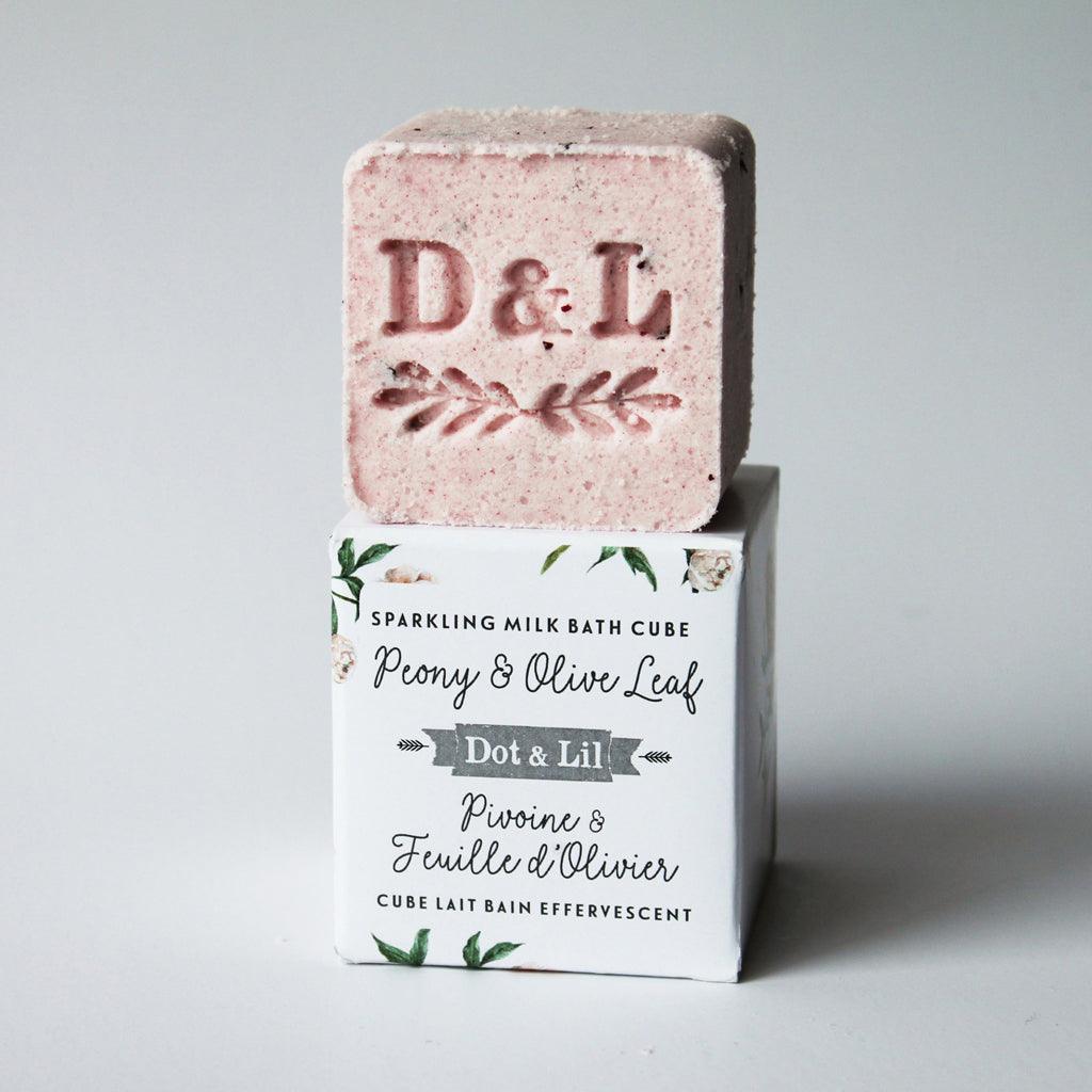 Dot &amp; Lil Milk Cube - Peony &amp; Olive