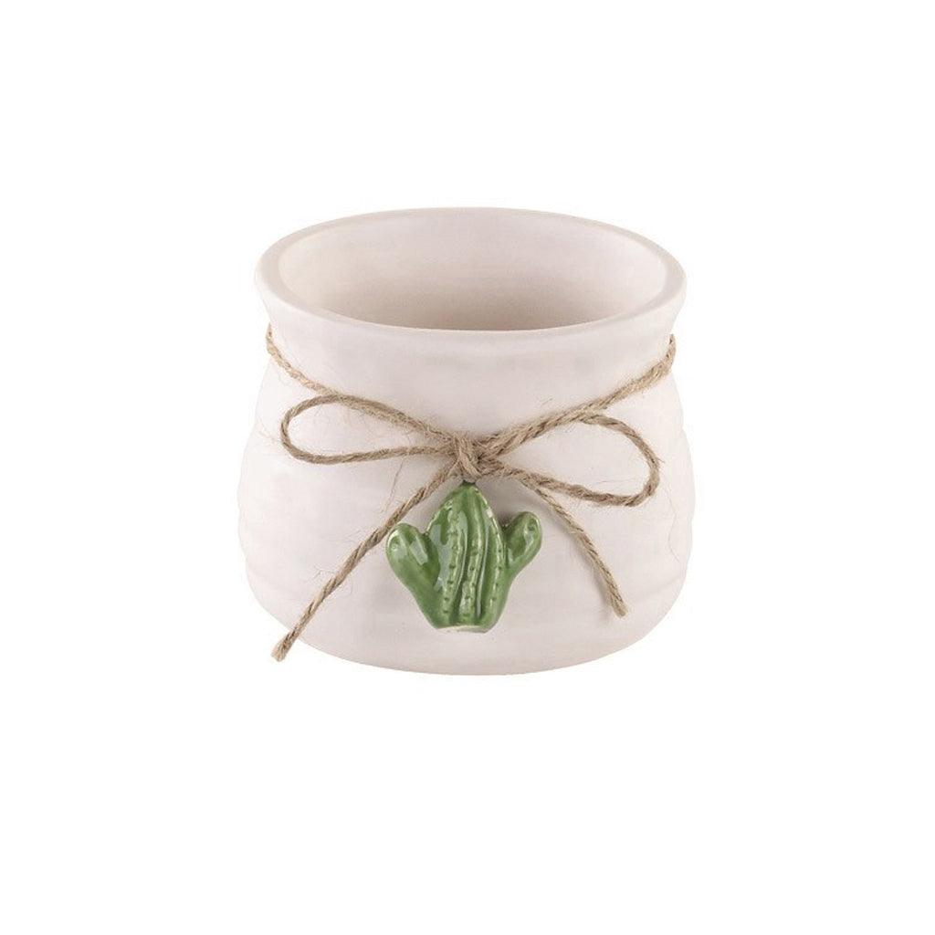 Planter With Cactus Charm 2.75in x 3in