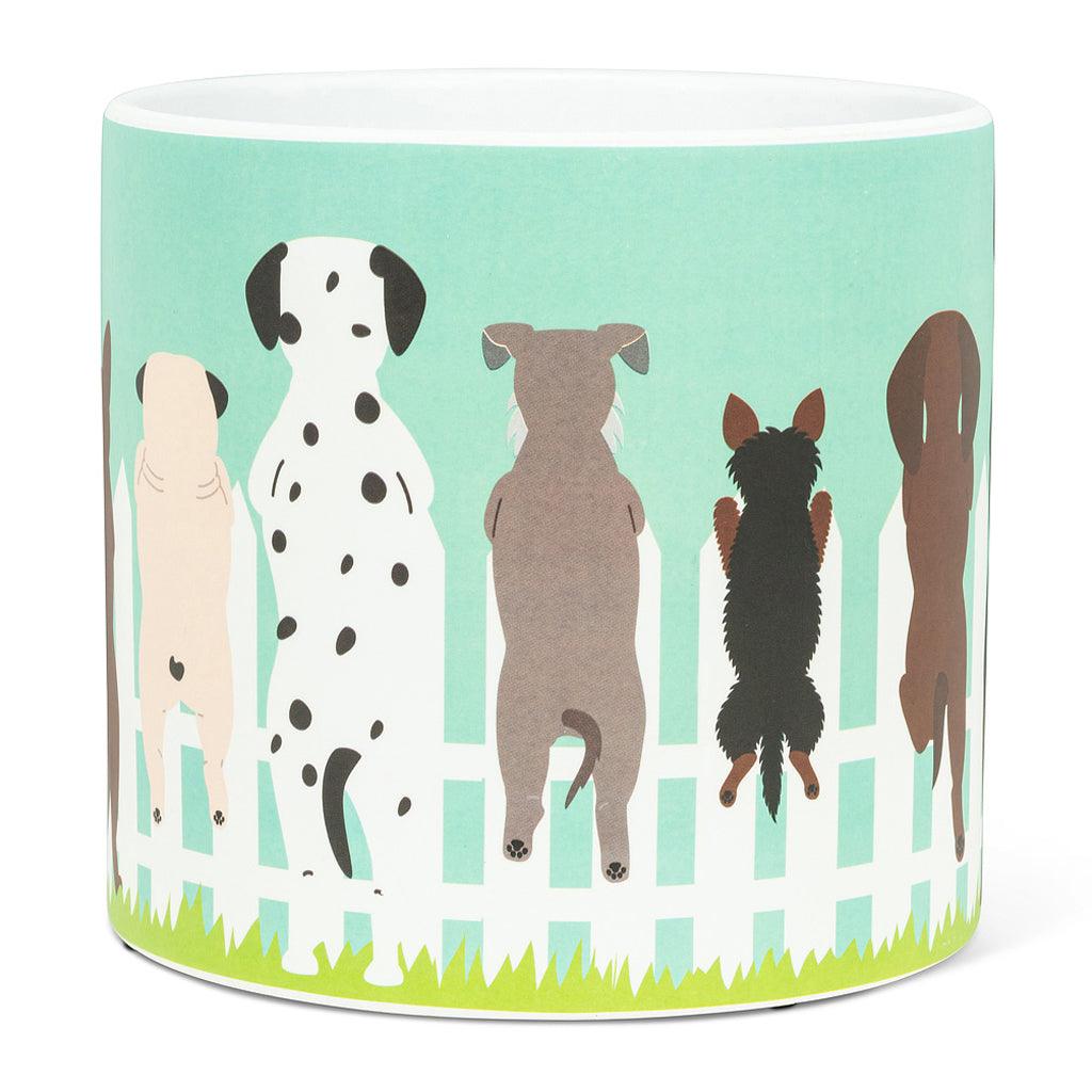 Dogs On A Fence Planter 6.5in