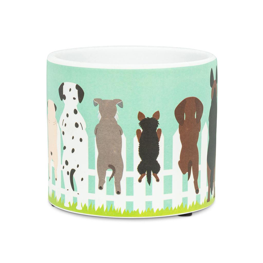 Dogs On A Fence Planter 4.5in