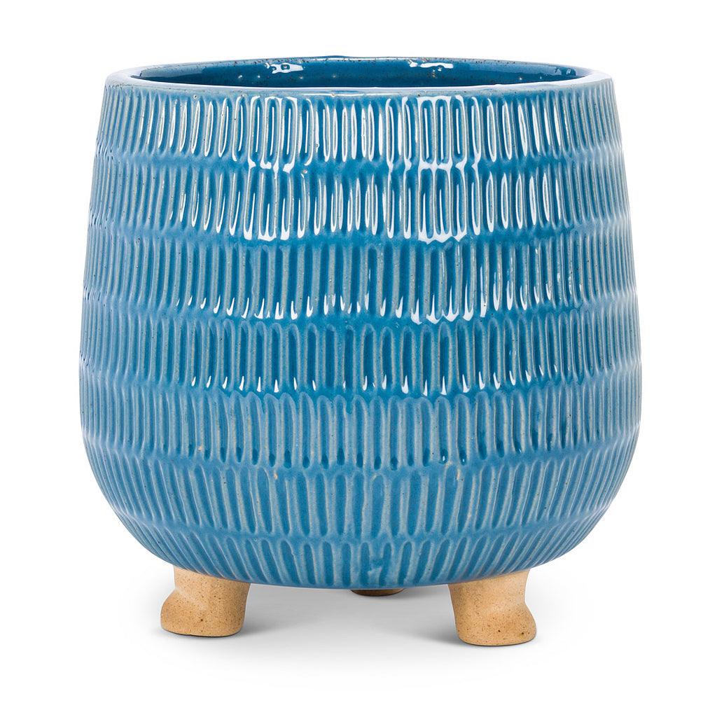 Blue Belly Planter With Feet 6.5in