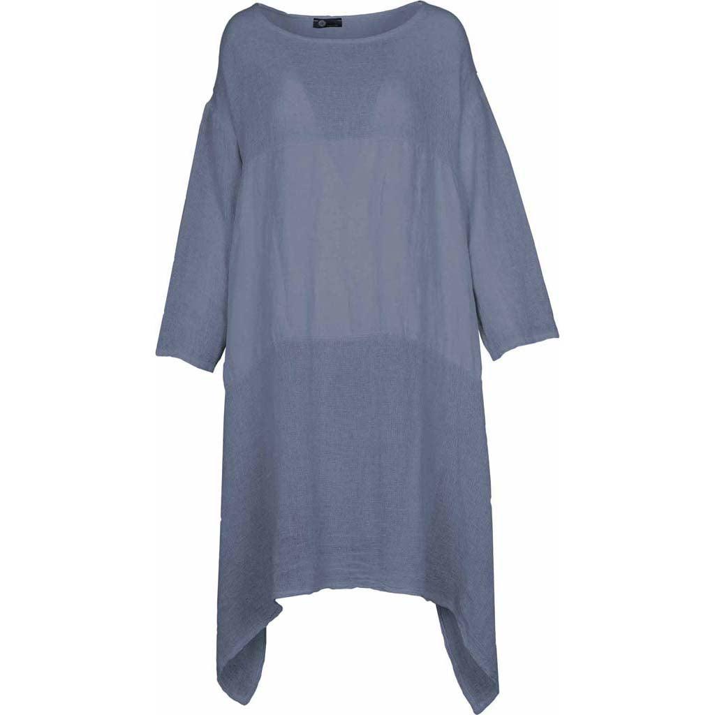 M Made in Italy Woven Long Sleeve Dress Jean