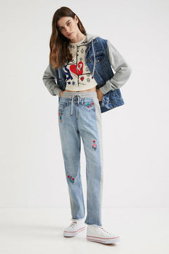 Desigual Floral Denim Jogger Catalina