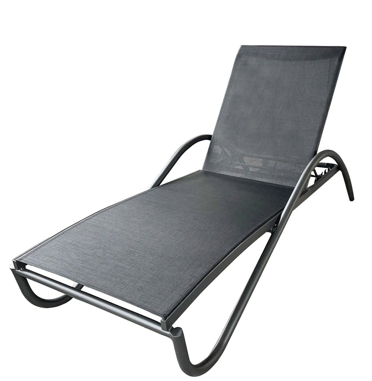 Named after the iconic street in Toronto, the Bloor Chaise Sling Lounge, is eye catching and stackable for storage ease. With a grey aluminum frame and supporting sling, this chair lasts year over year. 