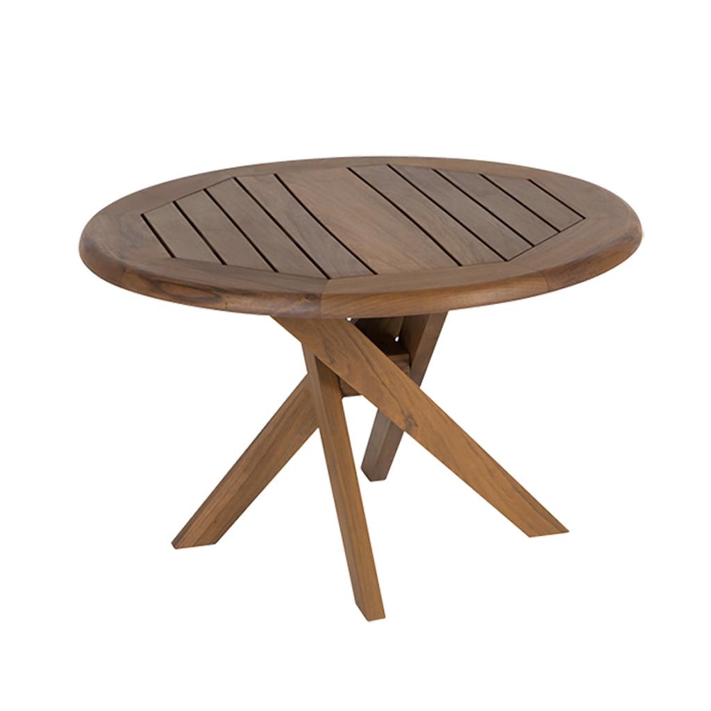 Adding unique and European inspired elegance to any outdoor living, this 27in Topaz Collection side table is crafted from 100% FSC-Certified Ipe timber from Bolivian rainforests. With unique growing conditions, this material is made to withstand wear and weather, weighing 28lbs, 17in H x 27in W. 