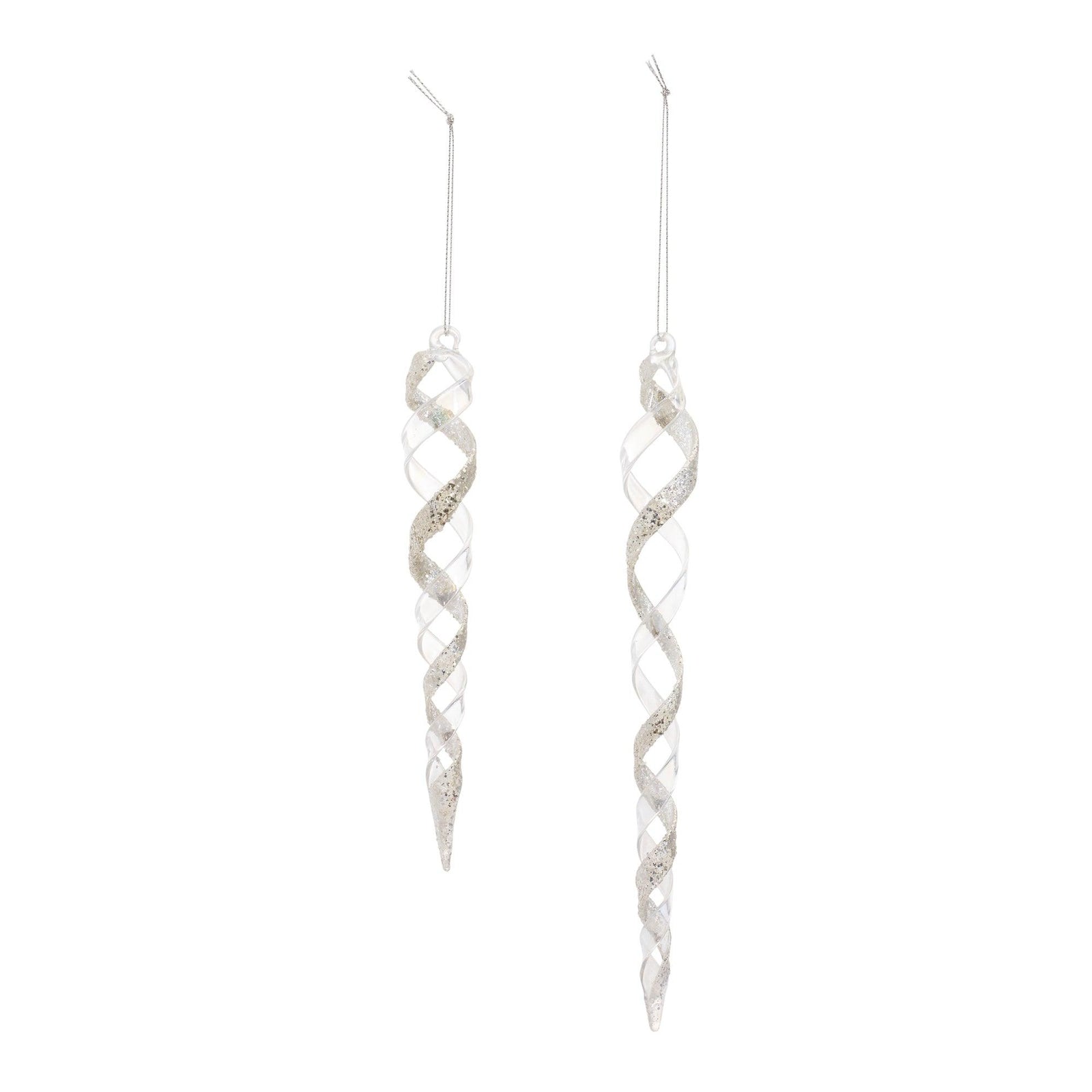 Glass Icicle Ornament (Set of 2)