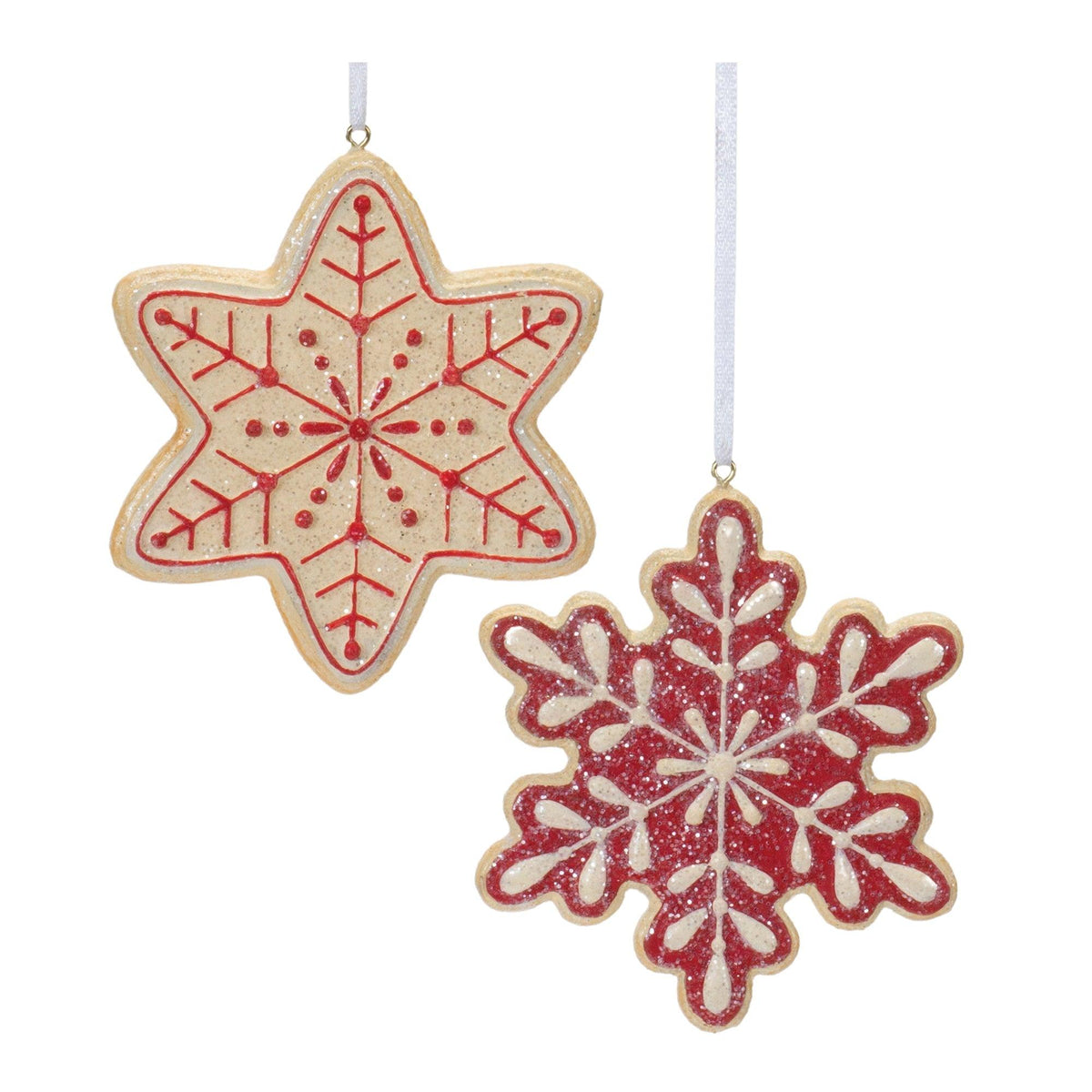 Gingerbread Snowflake Ornament 4&quot;H Resin