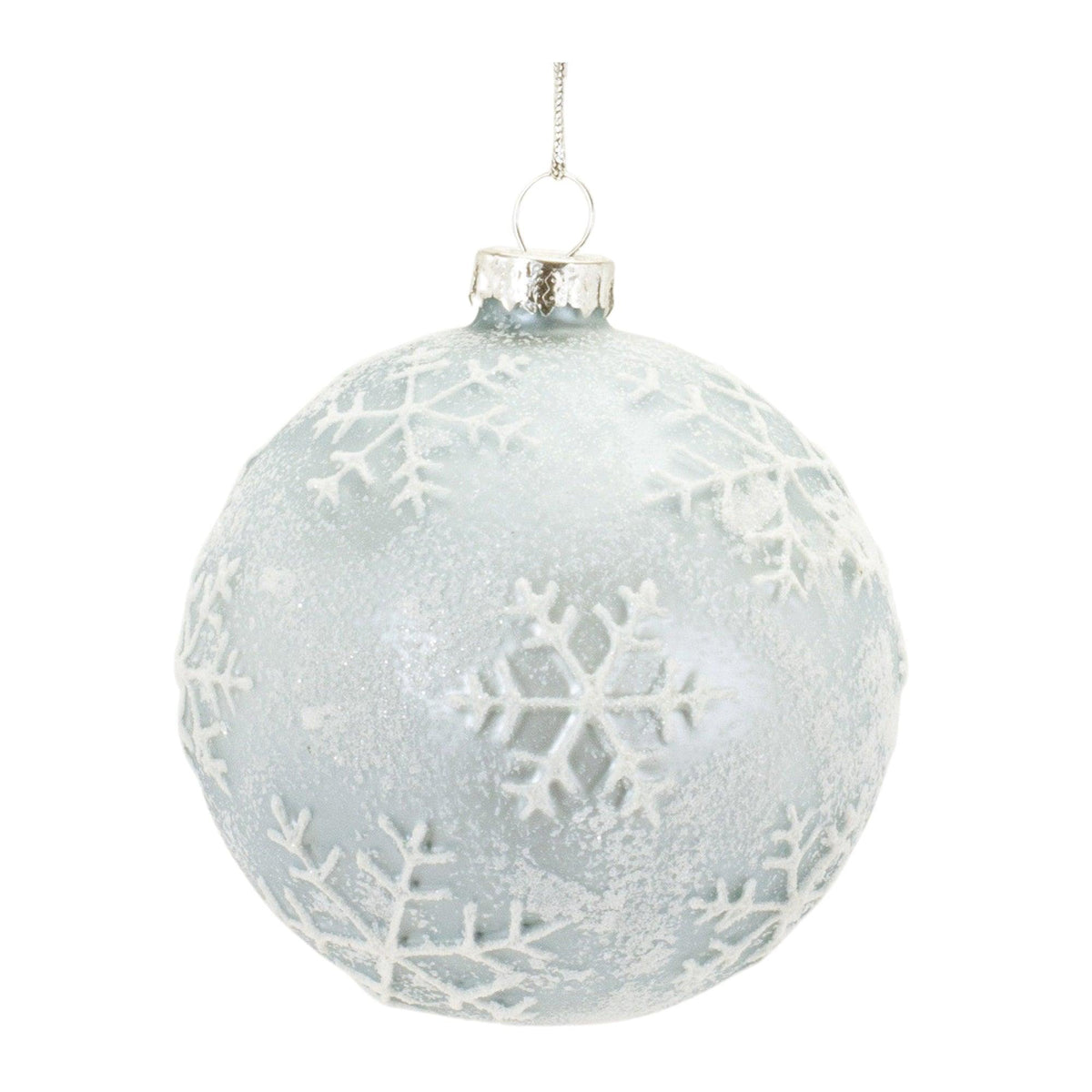 Snowflake Ball Ornament 3&quot;D Glass