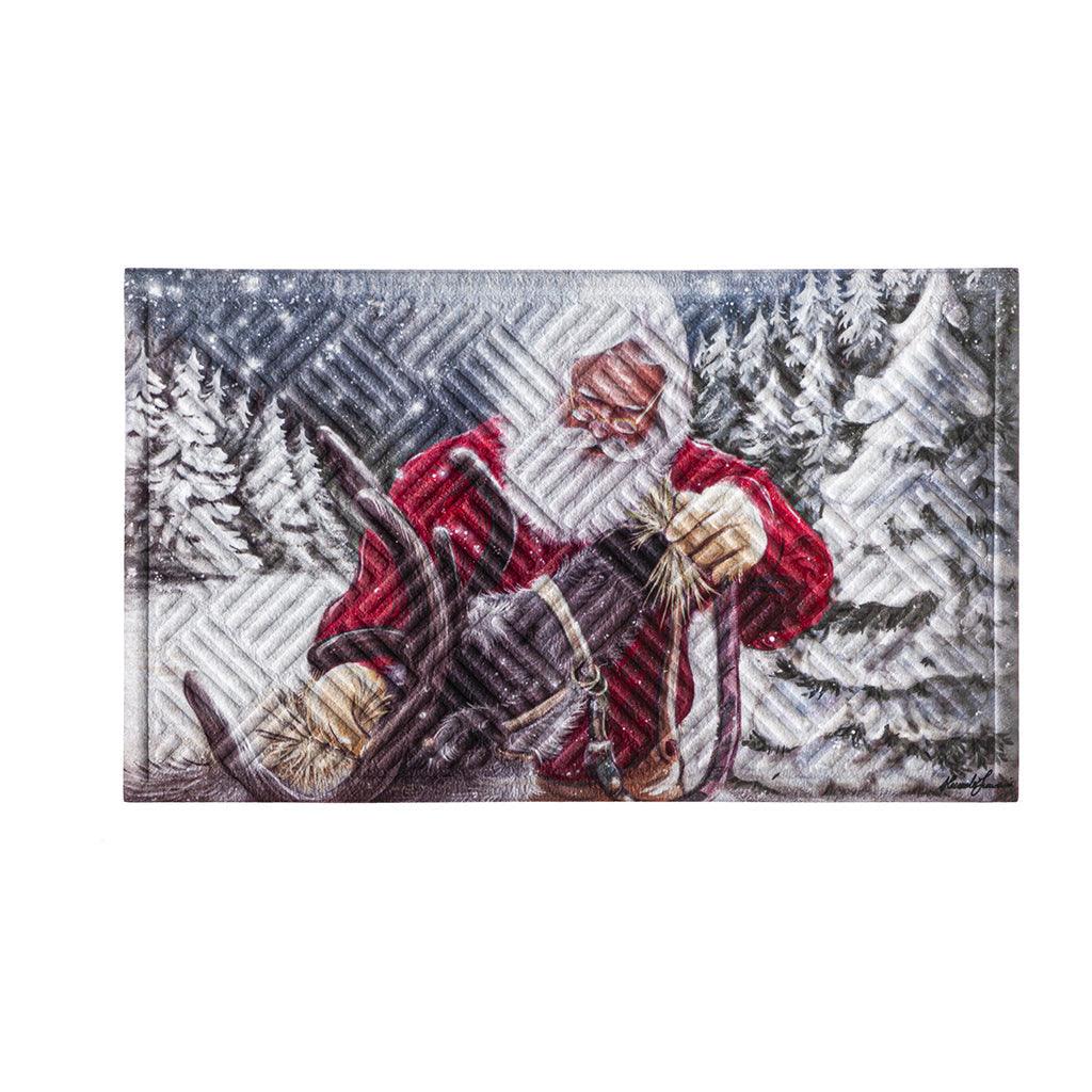 Santa Embossed Floor Mat