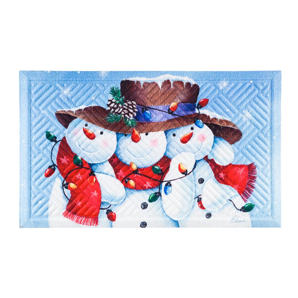 Snowman Embossed Floor Mat