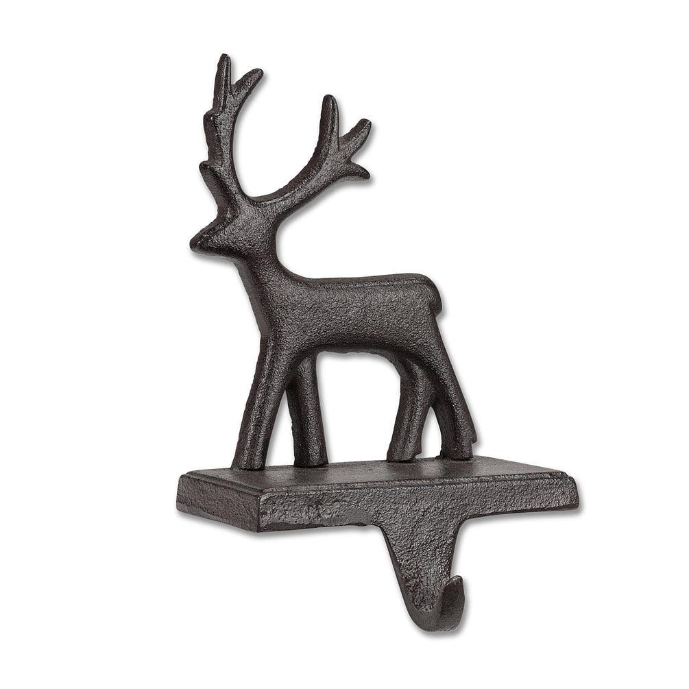 Reindeer Stocking Holder - Dark Brown 8.25&quot;