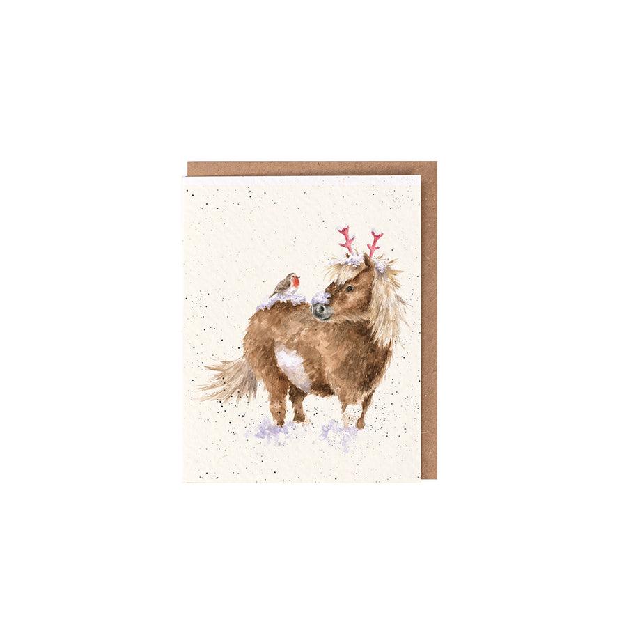 One Horse Open Sleigh Single Card