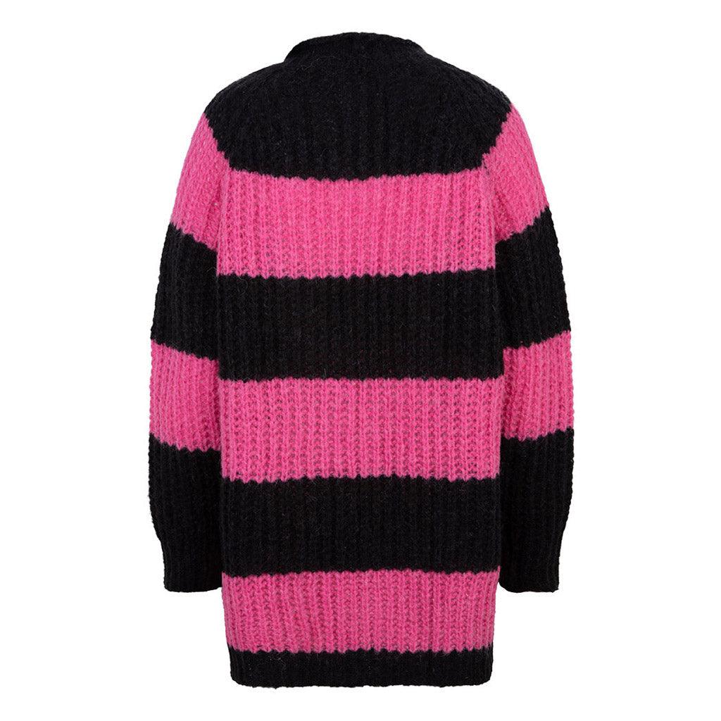 Cardigan Striped Black/Pink