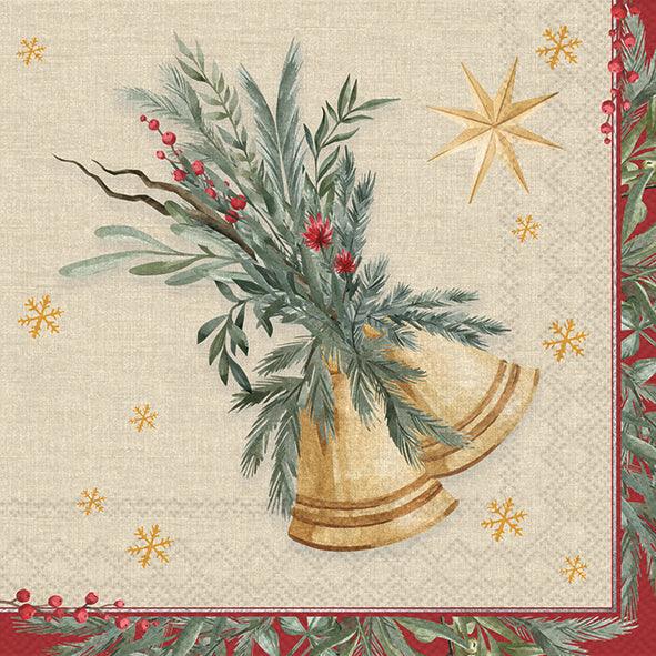 Cocktail Napkin Festive Melody Linen