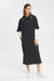 Oversized Hood Fleece Dress Black