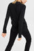 Long Sleeve V-Neck Cotton-Viscose Sweater Black