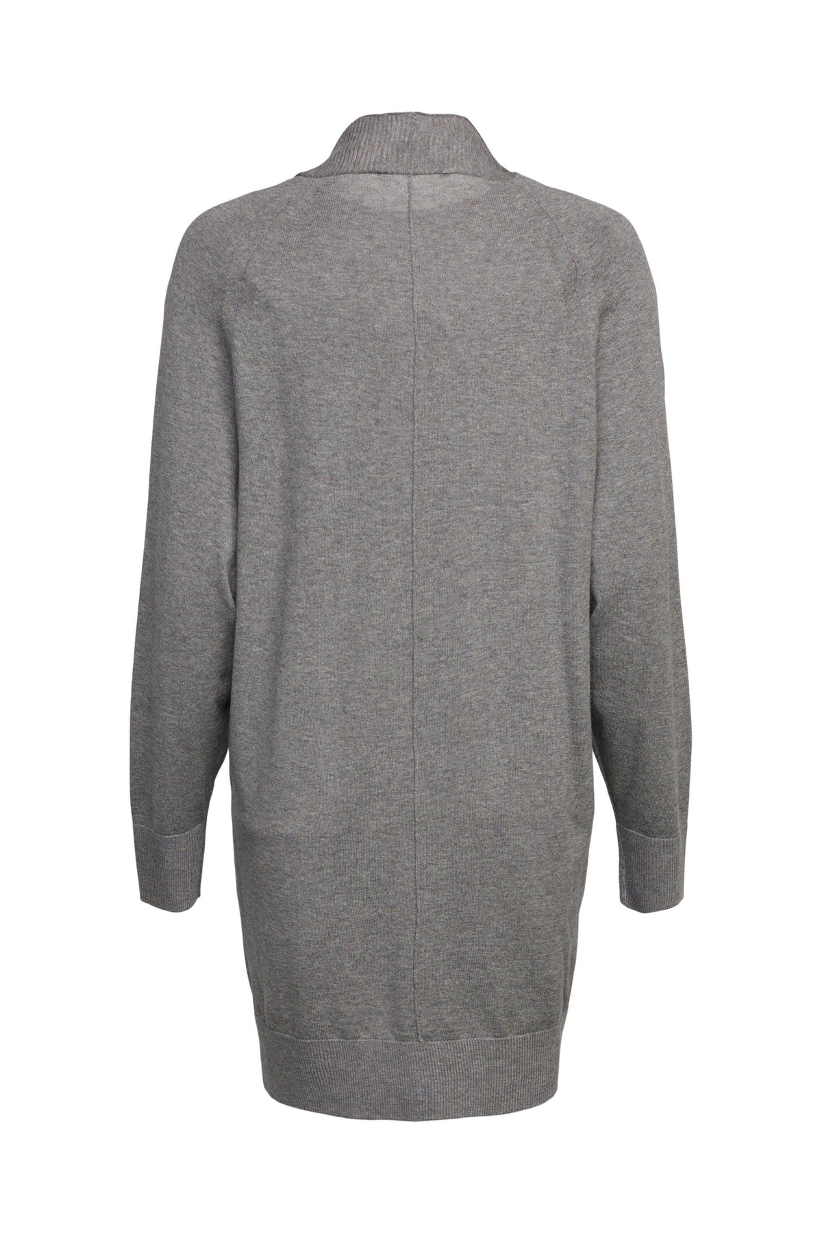 Open Long Cardigan Gunmetal