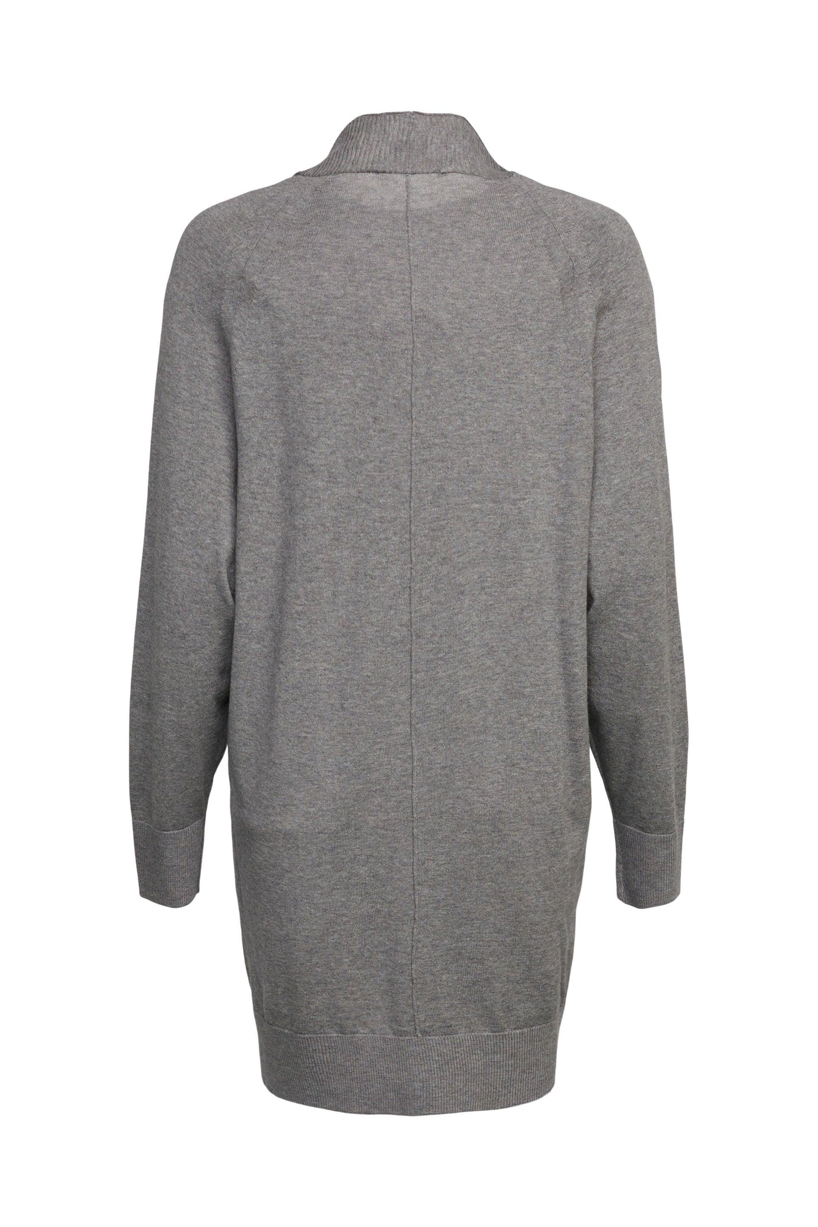 Open Long Cardigan Gunmetal