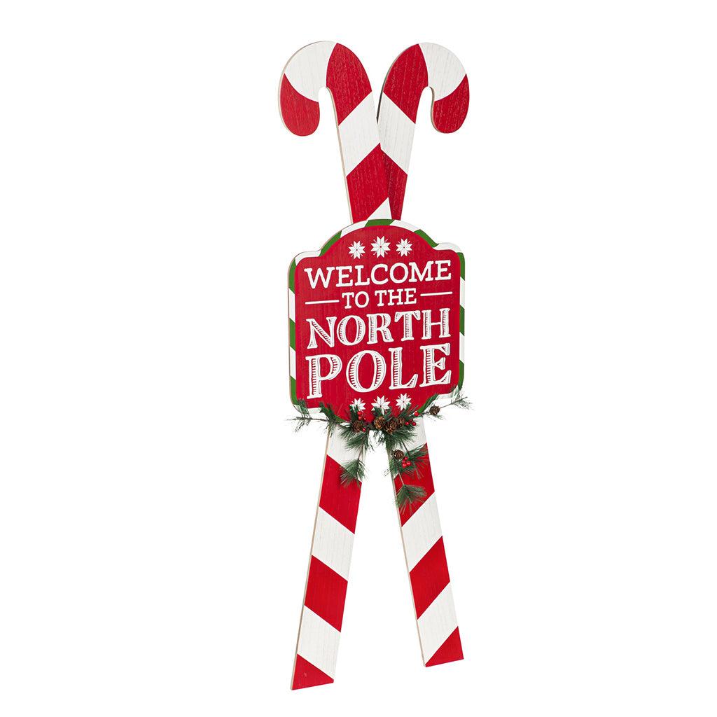 42"H Wooden Candy Cane Porch décor