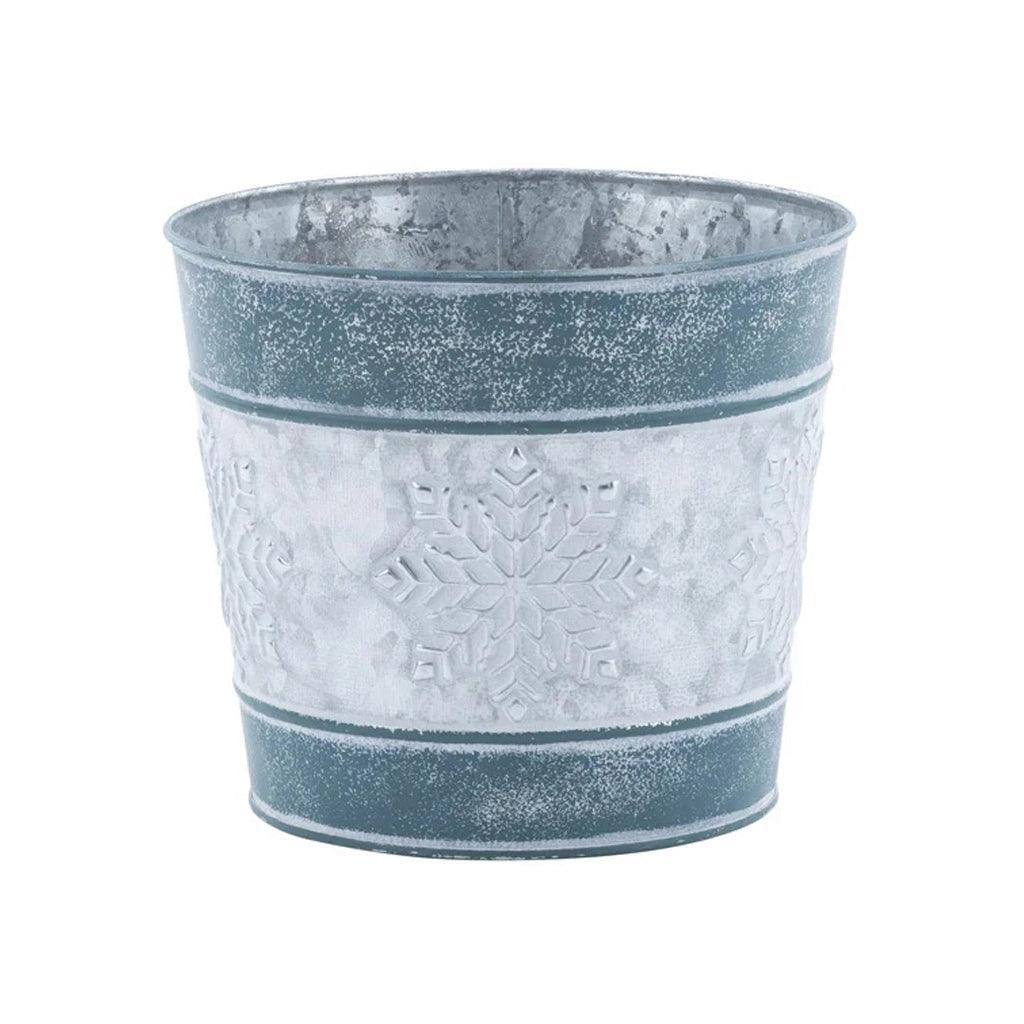 Snowflake Pot Cover Blue