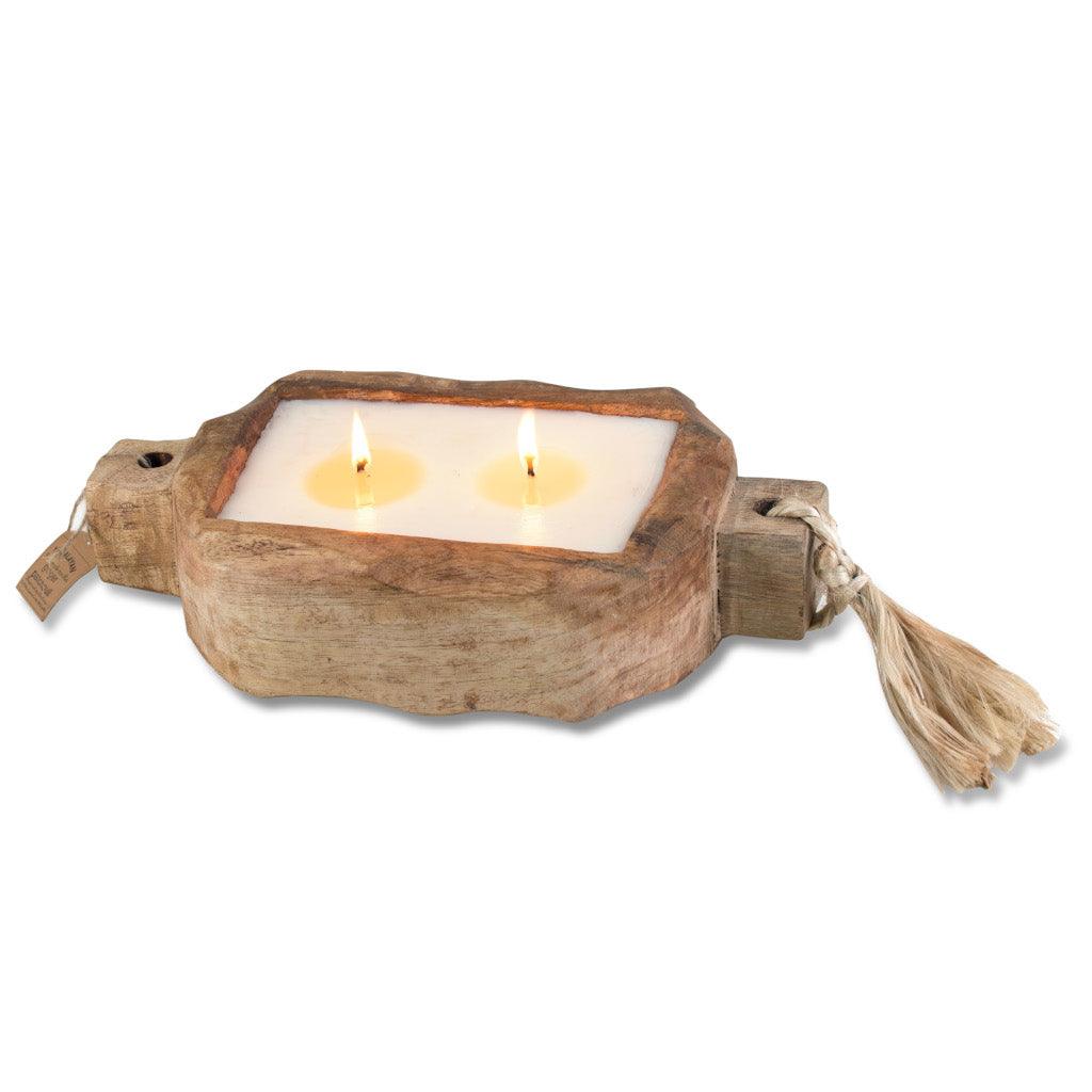 Himalayan Driftwood 2-Wick Candle - Tobacco Bark Scent (24oz)