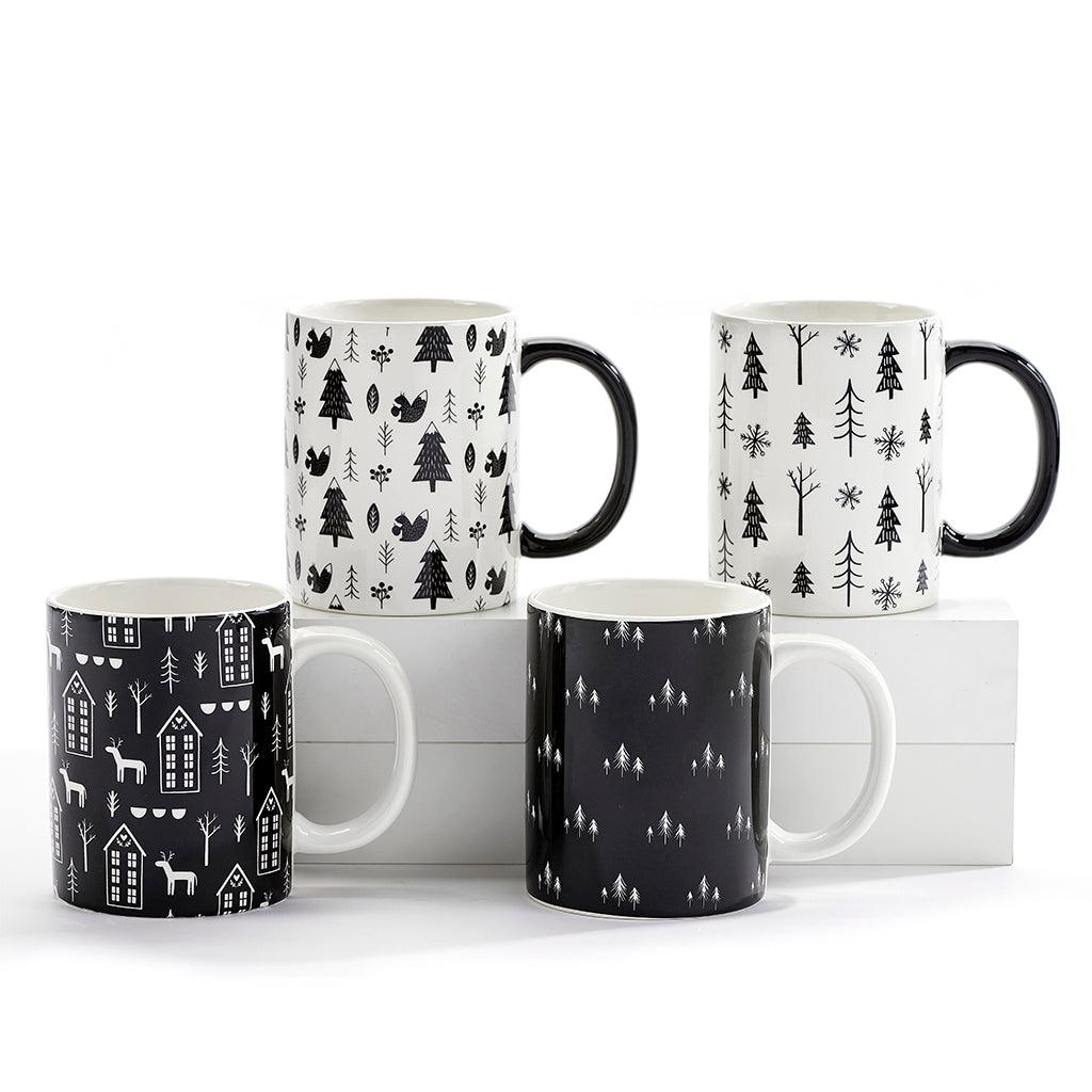 Mug Black &amp; White W/Handle