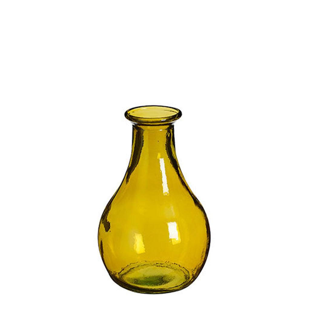Qin Vase Recycled Glass Yellow 31cm H